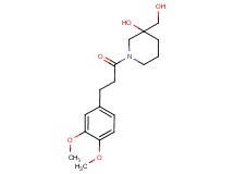 1-[3-(3,4-dimethoxyphenyl)propanoyl]-3-(hydroxymethyl)-3-piperidinol