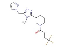 3-[4-methyl-5-(1H-pyrazol-1-ylmethyl)-4H-1,2,4-triazol-3-yl]-1-(4,4,4-trifluorobutanoyl)piperidine