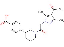 4-{1-[(4-acetyl-3,5-dimethyl-1H-pyrazol-1-yl)acetyl]piperidin-3-yl}benzoic acid