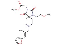methyl [8-[(2E)-3-(2-furyl)-2-methyl-2-propen-1-yl]-1-(2-methoxyethyl)-2,4-dioxo-1,3,8-triazaspiro[4.5]dec-3-yl]acetate