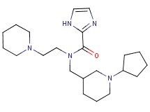 N-[(1-cyclopentylpiperidin-3-yl)methyl]-N-(2-piperidin-1-ylethyl)-1H-imidazole-2-carboxamide