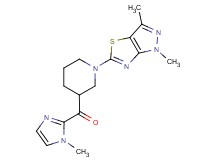 [1-(1,3-dimethyl-1H-pyrazolo[3,4-d][1,3]thiazol-5-yl)piperidin-3-yl](1-methyl-1H-imidazol-2-yl)methanone