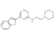 5-(1-benzofuran-2-yl)-N-[2-(4-morpholinyl)ethyl]-1,2,4-triazin-3-amine