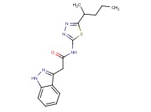 2-(1H-indazol-3-yl)-N-[5-(1-methylbutyl)-1,3,4-thiadiazol-2-yl]acetamide