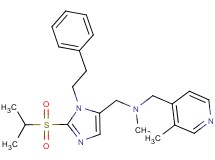 1-[2-(isopropylsulfonyl)-1-(2-phenylethyl)-1H-imidazol-5-yl]-N-methyl-N-[(3-methyl-4-pyridinyl)methyl]methanamine