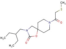 3-(2-ethylbutyl)-8-[(methylthio)acetyl]-1-oxa-3,8-diazaspiro[4.5]decan-2-one