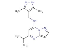 N-[(3,5-dimethyl-1H-pyrazol-4-yl)methyl]-5-isopropylpyrazolo[1,5-a]pyrimidin-7-amine