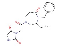 3-[2-(4-benzyl-3-ethyl-5-oxo-1,4-diazepan-1-yl)-2-oxoethyl]imidazolidine-2,4-dione