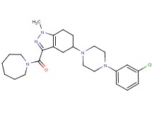3-(1-azepanylcarbonyl)-5-[4-(3-chlorophenyl)-1-piperazinyl]-1-methyl-4,5,6,7-tetrahydro-1H-indazole