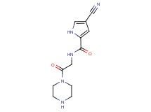 4-cyano-N-(2-oxo-2-piperazin-1-ylethyl)-1H-pyrrole-2-carboxamide