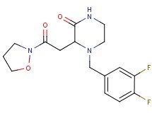 4-(3,4-difluorobenzyl)-3-[2-(2-isoxazolidinyl)-2-oxoethyl]-2-piperazinone