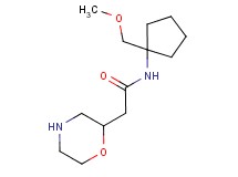 N-[1-(methoxymethyl)cyclopentyl]-2-morpholin-2-ylacetamide