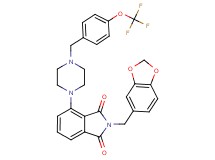 2-(1,3-benzodioxol-5-ylmethyl)-4-{4-[4-(trifluoromethoxy)benzyl]-1-piperazinyl}-1H-isoindole-1,3(2H)-dione