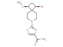 2-[(1R*,3S*)-1-hydroxy-3-methoxy-7-azaspiro[3.5]non-7-yl]-1,3-thiazole-4-carboxamide