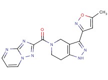2-{[3-(5-methylisoxazol-3-yl)-1,4,6,7-tetrahydro-5H-pyrazolo[4,3-c]pyridin-5-yl]carbonyl}[1,2,4]triazolo[1,5-a]pyrimidine