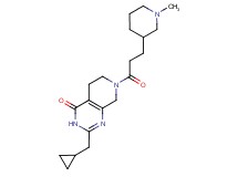 2-(cyclopropylmethyl)-7-[3-(1-methyl-3-piperidinyl)propanoyl]-5,6,7,8-tetrahydropyrido[3,4-d]pyrimidin-4(3H)-one