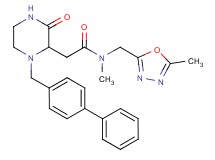 2-[1-(4-biphenylylmethyl)-3-oxo-2-piperazinyl]-N-methyl-N-[(5-methyl-1,3,4-oxadiazol-2-yl)methyl]acetamide