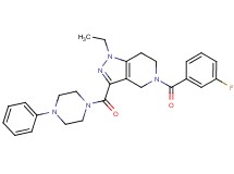 1-ethyl-5-(3-fluorobenzoyl)-3-[(4-phenyl-1-piperazinyl)carbonyl]-4,5,6,7-tetrahydro-1H-pyrazolo[4,3-c]pyridine