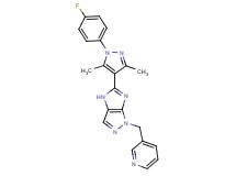 5-[1-(4-fluorophenyl)-3,5-dimethyl-1H-pyrazol-4-yl]-1-(pyridin-3-ylmethyl)-1,4-dihydroimidazo[4,5-c]pyrazole