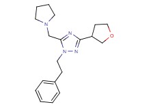 1-(2-phenylethyl)-5-(pyrrolidin-1-ylmethyl)-3-(tetrahydrofuran-3-yl)-1H-1,2,4-triazole