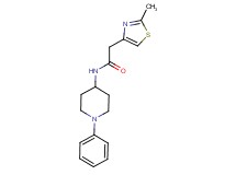 2-(2-methyl-1,3-thiazol-4-yl)-N-(1-phenyl-4-piperidinyl)acetamide trifluoroacetate