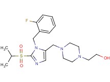 2-(4-{[1-(2-fluorobenzyl)-2-(isopropylsulfonyl)-1H-imidazol-5-yl]methyl}-1-piperazinyl)ethanol