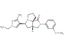 (3aS*,5S*,9aS*)-5-(1-ethyl-3-methyl-1H-pyrazol-4-yl)-2-(3-methoxyphenyl)hexahydro-7H-pyrrolo[3,4-g]pyrrolizin-1(2H)-one