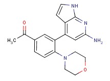 1-[3-(6-amino-1H-pyrrolo[2,3-b]pyridin-4-yl)-4-morpholin-4-ylphenyl]ethanone