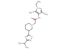 N-(1-ethyl-3,5-dimethyl-1H-pyrazol-4-yl)-2-[3-(3-isopropyl-1,2,4-oxadiazol-5-yl)piperidin-1-yl]acetamide