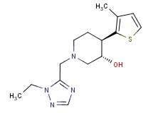 (3S*,4R*)-1-[(1-ethyl-1H-1,2,4-triazol-5-yl)methyl]-4-(3-methyl-2-thienyl)piperidin-3-ol