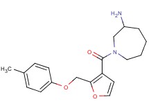 1-{2-[(4-methylphenoxy)methyl]-3-furoyl}-3-azepanamine hydrochloride