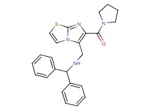 (diphenylmethyl){[6-(1-pyrrolidinylcarbonyl)imidazo[2,1-b][1,3]thiazol-5-yl]methyl}amine