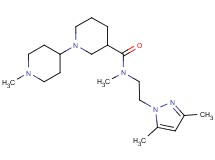 N-[2-(3,5-dimethyl-1H-pyrazol-1-yl)ethyl]-N,1'-dimethyl-1,4'-bipiperidine-3-carboxamide