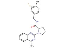 N-(3-fluoro-4-methylbenzyl)-1-(4-methyl-2-quinazolinyl)prolinamide