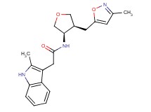 2-(2-methyl-1H-indol-3-yl)-N-{(3R*,4S*)-4-[(3-methylisoxazol-5-yl)methyl]tetrahydrofuran-3-yl}acetamide