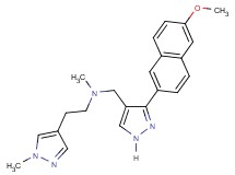 N-{[3-(6-methoxy-2-naphthyl)-1H-pyrazol-4-yl]methyl}-N-methyl-2-(1-methyl-1H-pyrazol-4-yl)ethanamine