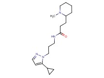 N-[3-(5-cyclopropyl-1H-pyrazol-1-yl)propyl]-3-(1-methyl-2-piperidinyl)propanamide