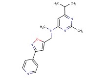6-isopropyl-N,2-dimethyl-N-[(3-pyridin-4-ylisoxazol-5-yl)methyl]pyrimidin-4-amine