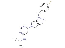 6-[1-(4-fluorobenzyl)-4,6-dihydropyrrolo[3,4-c]pyrazol-5(1H)-yl]-N-isopropylpyrimidin-4-amine