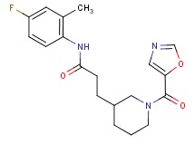 N-(4-fluoro-2-methylphenyl)-3-[1-(1,3-oxazol-5-ylcarbonyl)piperidin-3-yl]propanamide