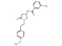 N-{1-[2-(4-methoxyphenyl)ethyl]-5-oxo-3-pyrrolidinyl}-3-methylbenzamide