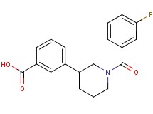3-[1-(3-fluorobenzoyl)piperidin-3-yl]benzoic acid
