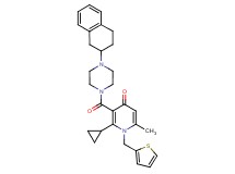 2-cyclopropyl-6-methyl-3-{[4-(1,2,3,4-tetrahydro-2-naphthalenyl)-1-piperazinyl]carbonyl}-1-(2-thienylmethyl)-4(1H)-pyridinone