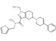 1-ethyl-N-(2-furylmethyl)-N-methyl-5-(4-phenyl-3,6-dihydro-1(2H)-pyridinyl)-4,5,6,7-tetrahydro-1H-indazole-3-carboxamide