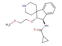 N-[(2R*,3R*)-2-(2-methoxyethoxy)-2,3-dihydrospiro[indene-1,4'-piperidin]-3-yl]cyclopropanecarboxamide
