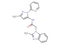 2-(2-methyl-1H-benzimidazol-1-yl)-N-(3-methyl-1-pyridin-2-yl-1H-pyrazol-5-yl)acetamide