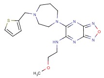 N-(2-methoxyethyl)-6-[4-(2-thienylmethyl)-1,4-diazepan-1-yl][1,2,5]oxadiazolo[3,4-b]pyrazin-5-amine