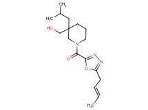[1-({5-[(2E)-but-2-en-1-yl]-1,3,4-oxadiazol-2-yl}carbonyl)-3-isobutylpiperidin-3-yl]methanol