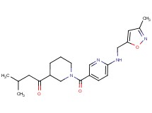 3-methyl-1-{1-[(6-{[(3-methylisoxazol-5-yl)methyl]amino}pyridin-3-yl)carbonyl]piperidin-3-yl}butan-1-one
