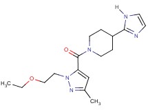 1-{[1-(2-ethoxyethyl)-3-methyl-1H-pyrazol-5-yl]carbonyl}-4-(1H-imidazol-2-yl)piperidine